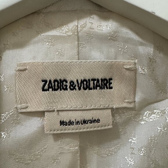NW ZADIG & VOLTAIRE VOW LINEN BLAZER - Picture 4 of 6